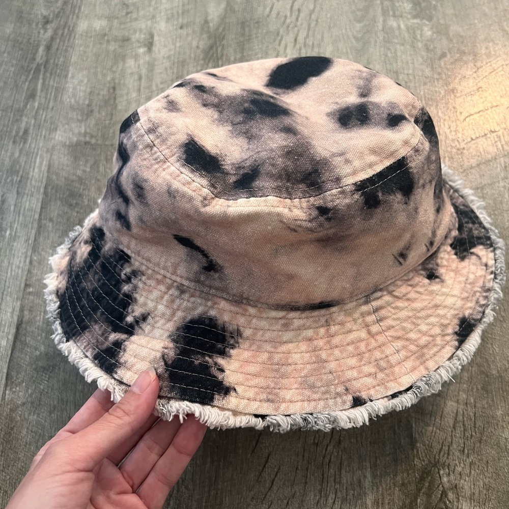 Sonoma Pink and navy Bucket Hat with Tie-Dye Design